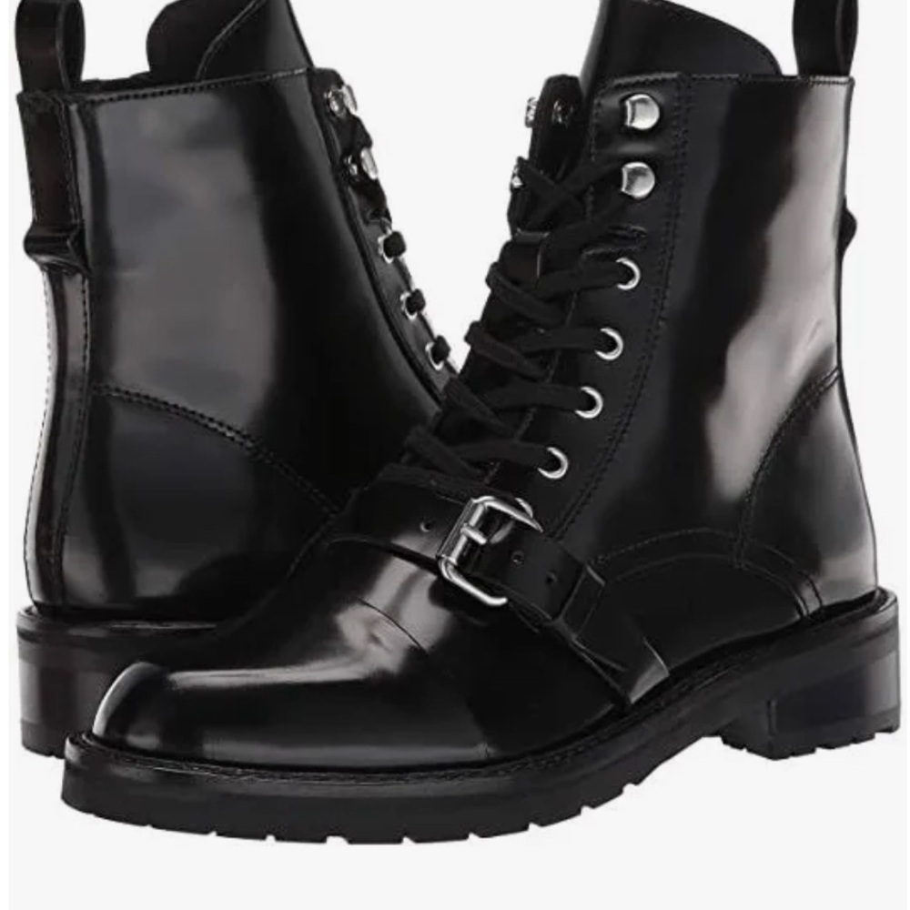 All Saints Donita Women's Black Leather Ankle Boots Size 8M ~ worn once in home - Picture 3 of 7